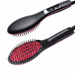 Ceramic Hair Straightener Brush Fast Straightening hair Electric Comb Flat Iron LCD Display Digital Heating hair Brush Gift 906