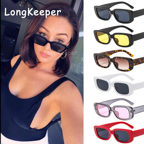 Women Vintage Retro Black Small Frame Cat Eye Sun Galsses