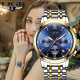 2020 LIGE New Rose Gold Women Watch Business Quartz Watch Ladies Top Brand Luxury Female Wrist Watch Girl Clock Relogio Feminin