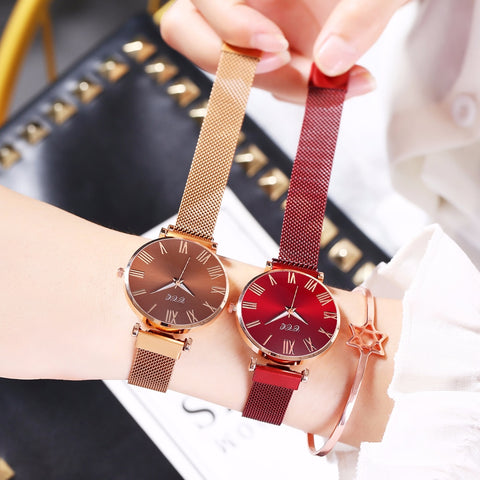 Luxury Starry Sky Women Watches Magnetic Mesh Belt Band Watch Women's Fashion Dress Wristwatch Zegarek Damski Reloj Mujer