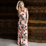 Jocoo Jolee Women Summer Short Sleeve Boho Floral Print Long Dress Casual Maxi Dress Elegant Evening Party Dress Plus Size 3XL