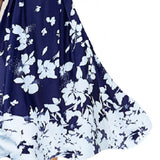 Plus size elegant simple and generous spring and autumn ladies dress high waist slim banquet printed lace patchwork printed shor