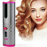 Cordless Automatic Hair Curler iron wireless Curling Iron USB Rechargeable Air Curler for Curls Waves LCD Display Ceramic Curly