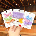 2/3 Pcs/Set Children Cute Cotton Flower Bow Elastic Hair Bands Girls Lovely Hollow Barrettes Hairpins Kids Hair Accessories