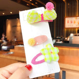 2/3 Pcs/Set Children Cute Cotton Flower Bow Elastic Hair Bands Girls Lovely Hollow Barrettes Hairpins Kids Hair Accessories